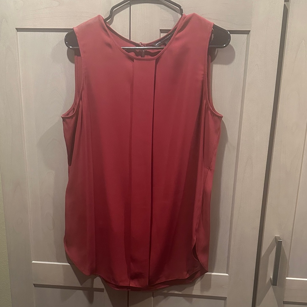 White House Black Market Sleeveless burgundy  Blouse